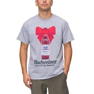 Junk Food Budweiser Mens Crew Neck Short Sleeve Graphic T-Shirt, Size L, NWT